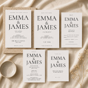 Editable Vertical Typography Luxury RSVP Card
