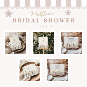Cornflower Meadow Bridal Shower Acrylic Invitations