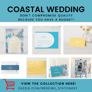 Modern Tropical Beach Coastal Wedding Guest Book