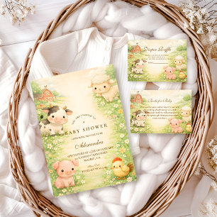 Countryside Barnyard Baby Shower Invitation