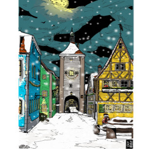 Rothenburg ob der Tauber Germany at Christmas Magnet