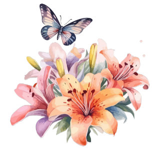 Elegant Cute Floral & Butterfly Design RSVP Card