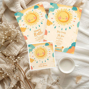 Boho Yellow Sunshine Baby Shower  Invitation