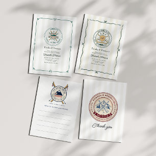 Powder & Prosecco Ski Club Bachelorette Weekend Invitation