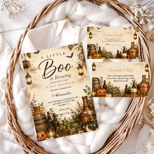 Elegant Little Boo Is Brewing Brewery Baby Shower Invitation