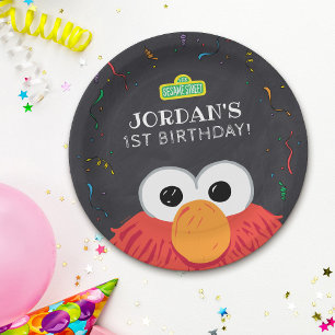 Sesame Street   Elmo Confetti Birthday  Invitation