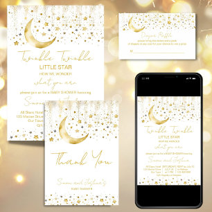 Twinkle twinkle little star gold books request enclosure card