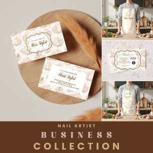 Vintage Botanical Hair Stylist Thank You Card