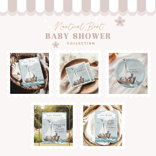 Nautical Boat Baby Shower Paper Plate