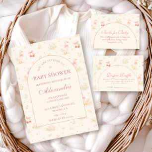 Whimsical Dinosaur Diapper Raffle Enclosure Card