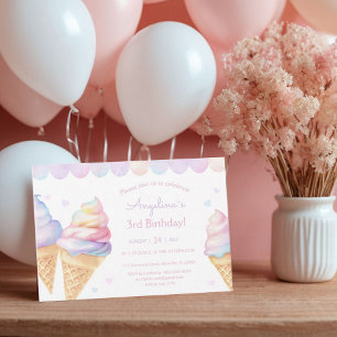 2nd birthday invitation ice cream