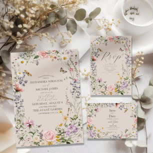 Wildflower Wedding Rustic Country Save The Date