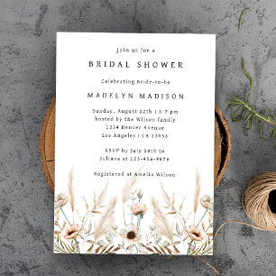 Wildflower Bridal Shower Request Recipe Enclosure  Card