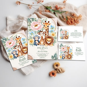 Safari Tropical Jungle Animals Baby Shower Napkin