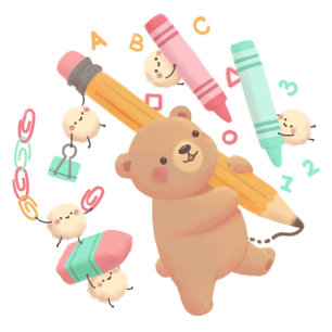 Teddy Bear Picnic with Strawberries Holiday Card