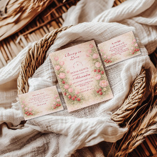 Sweet Strawberry Romance Bridal Shower Napkin