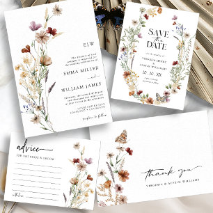 Elegant Wildflower Wedding Invitation