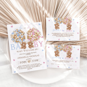 Teddy Bears Gender Reveal Invitation