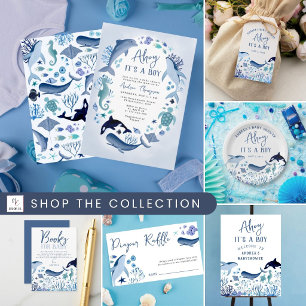 Ahoy It's a Boy Blue Under the Sea Baby Shower Paper Cups