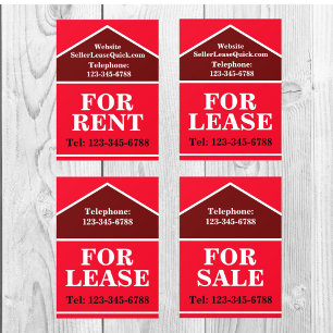 LARGE BOLD SPACE FOR RENT SIGN Window Cling