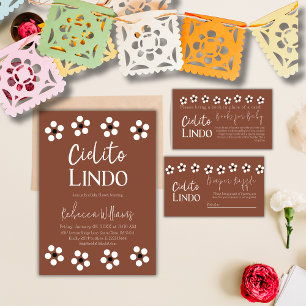 Cielito Lindo Talavera Mexican Baby Shower Game Enclosure Card