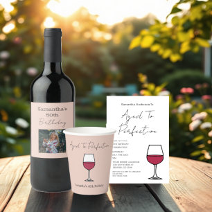 Aged To Perfection Wine 60th Birthday Invitation