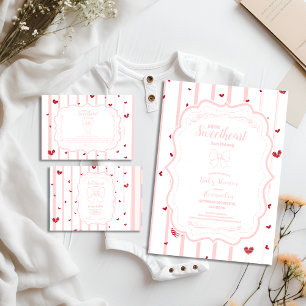 Whimsical Sweetheart Valentine's Day Baby Shower Invitation