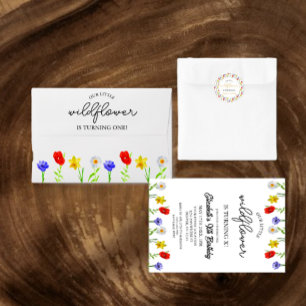 Little Wildflower Kids Birthday Classic Round Sticker