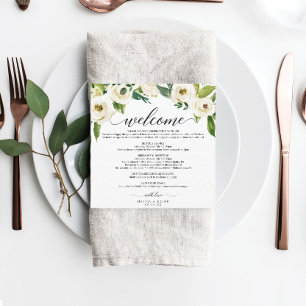 White Roses Wedding Invitation
