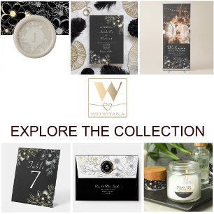 Elegant Black and Gold Wedding Save The Date