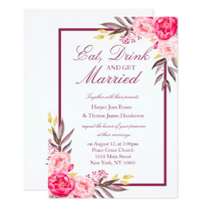 Peony Romance Wedding Invite