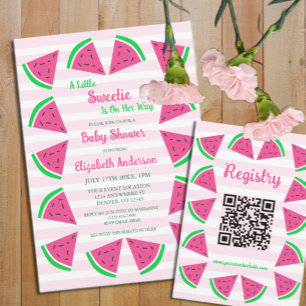 Sweet Watermelon Baby Shower Advice Card