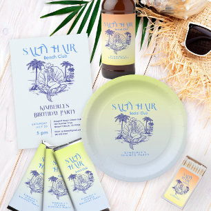 Coastal Blue Mermaid Cowgirl Summer Party Invitation