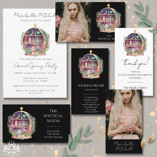 Magical Essential Oils Apothecary Yoga Crystals Square Business Card