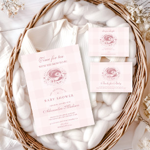 Pink Tea With The Mum To Be Baby Shower Napkin