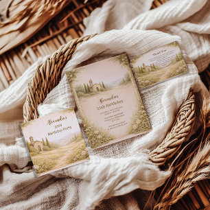 Romantic Countryside Floral Birthday Thank You Card