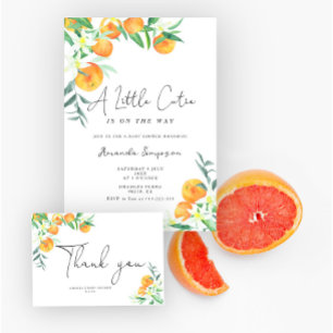 Watercolor little cutie guess how many cuties enclosure card