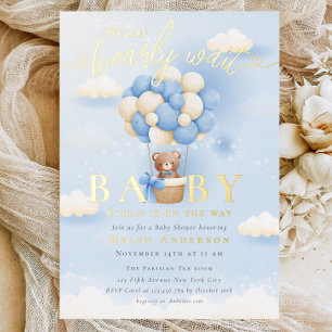 We can Bearly Wait Teddy Bear Neutral Baby Shower