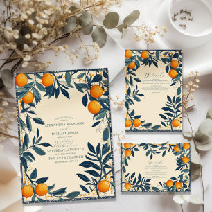 Mediterranean Italy Greece Lemon Vibrant Wedding Save The Date