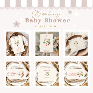 Strawberry Baby Shower Books for Baby  Enclosure Card