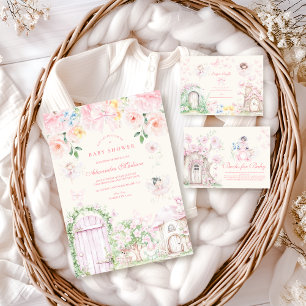 Chic Garden Floral Fairy Princess Girl Baby Shower Napkin