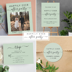 Wedding Photo Happily Ever After Party Invitation