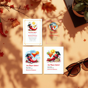 Spicy One Degree Hotter Graduation Party Invitation