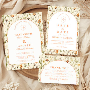 Vintage Garden Floral Wedding RSVP Card