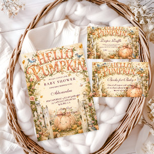 Charming Hello Pumpkin Diaper Raffle Enclosure Card