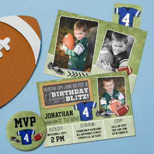 Football Blitz Kids' Birthday Party MVP 6 Cm Round Badge