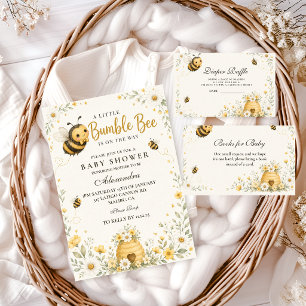 Whimsical Bumble Bee Baby Shower Diaper Raffle Enclosure Card