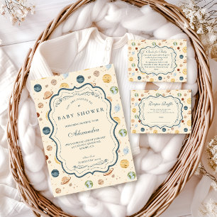 Whimsical Space Nursery Baby Shower Invitation
