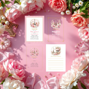 Bonjour Bébé Parisian Baby Shower Invitation