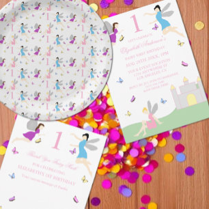 Fairy First Birthday Paper Plate